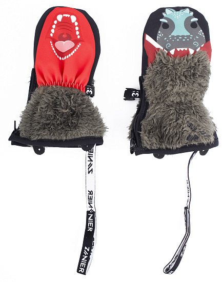 Варежки детские Zanier Cuddly Olive - Фото 2 большая