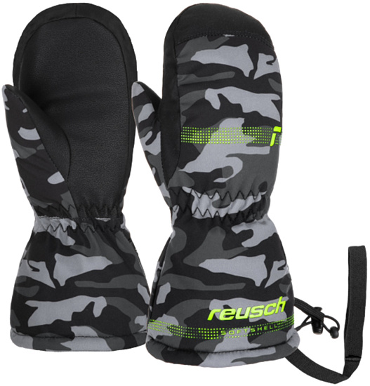 Варежки детские Reusch Maxi R-Tex Xt Black/Black Melange/Brilliant Blue - Фото 3 большая