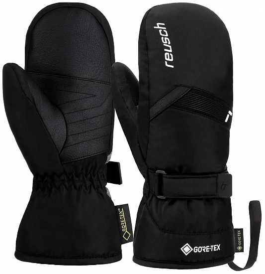 Варежки детские Reusch Flash GTX Junior Black/White - Фото 3 большая
