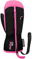 Варежки детские Reusch Ben Black/ Knockout Pink