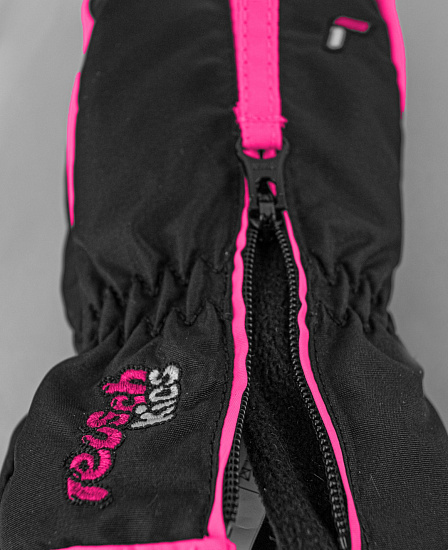 Варежки детские Reusch Ben Black/ Knockout Pink - Фото 3 большая