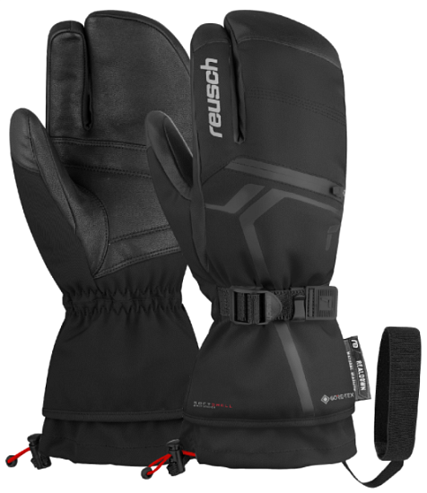 Варежки Reusch Down Spirit Gtx Lobster Black/Silver - Фото 2 большая
