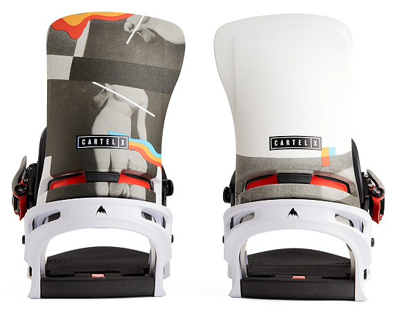Сноубордические крепления мужские Burton Cartel X White/Black/Multi - Фото 3 большая