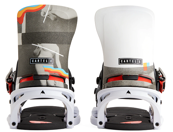 Сноубордические крепления мужские Burton Cartel X EST White/Black/Multi - Фото 3 большая