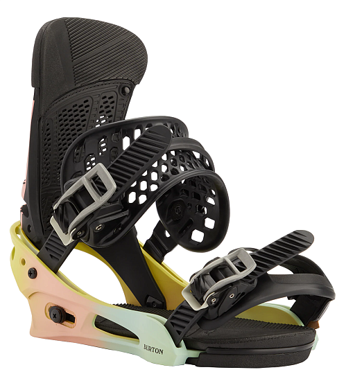 Сноубордические крепления мужские Burton Malavita Pink/Yellow/Blue - Фото 2 большая