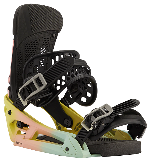 Сноубордические крепления мужские Burton Malavita EST Pink/Yellow/Blue - Фото 2 большая