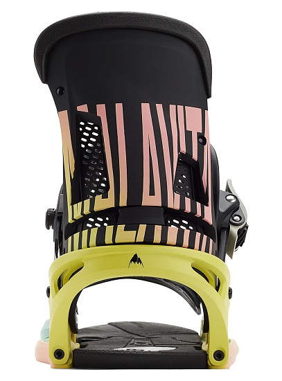 Сноубордические крепления мужские Burton Malavita EST Pink/Yellow/Blue - Фото 3 большая
