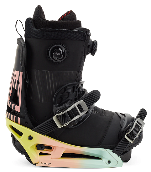 Сноубордические крепления мужские Burton Malavita EST Pink/Yellow/Blue - Фото 5 большая