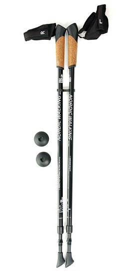 Телескопические палки Kaiser Sport Nordic Walking Black - Фото 1 большая