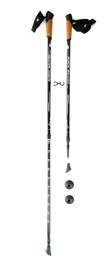 Телескопические палки Kaiser Sport Nordic Walking Black - Фото 2 большая