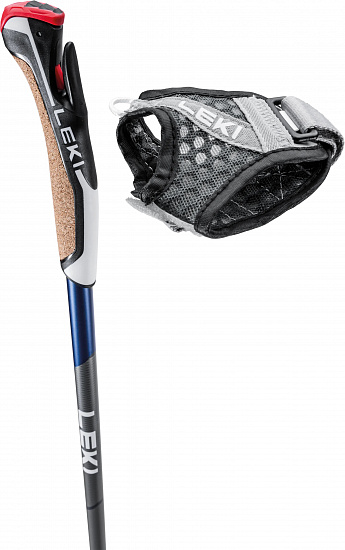 Палки для скандинавской ходьбы Leki Smart Flash Silver/Blue - Фото 3 большая
