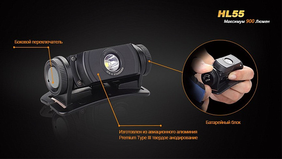 Налобный фонарь Fenix HL55 XM-L2 U2 - Фото 2 большая