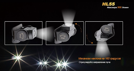 Налобный фонарь Fenix HL55 XM-L2 U2 - Фото 3 большая