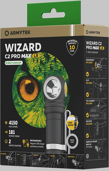 Фонарь Armytek Wizard C2 Pro Max LR White - Фото 17 большая