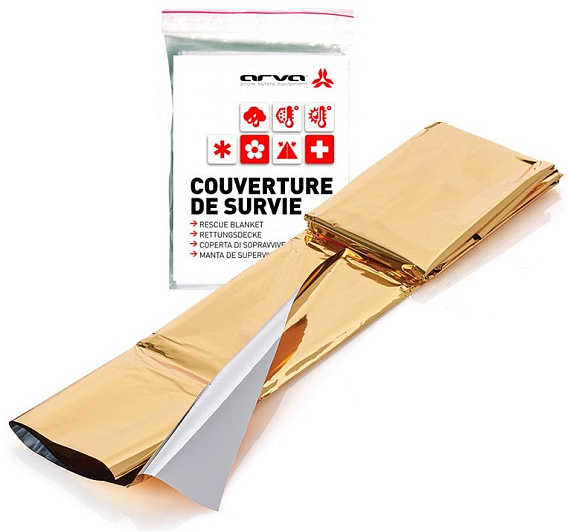 Спасательное одеяло Arva Rescue Blanket 60g 140x220 см - Фото 2 большая