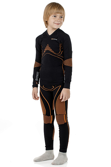 Кальсоны детские X-Bionic Accumulator UW Black/Orange - Фото 2 большая