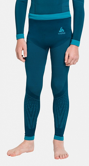 Кальсоны детские Odlo Performance Warm Deep Dive/Stunning Blue - Фото 3 большая