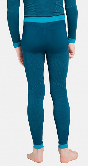 Кальсоны детские Odlo Performance Warm Deep Dive/Stunning Blue - Фото 4 большая
