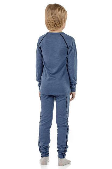 Кальсоны детские Bergans Akeleie Fogblue/Dk Navy - Фото 4 большая