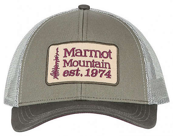 Кепка мужская Marmot Retro Trucker Hat Crocodile/Rosin Green - Фото 2 большая