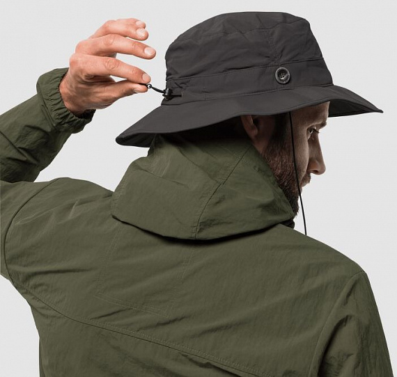 Панама Jack Wolfskin Supplex Mesh Dark Steel - Фото 2 большая
