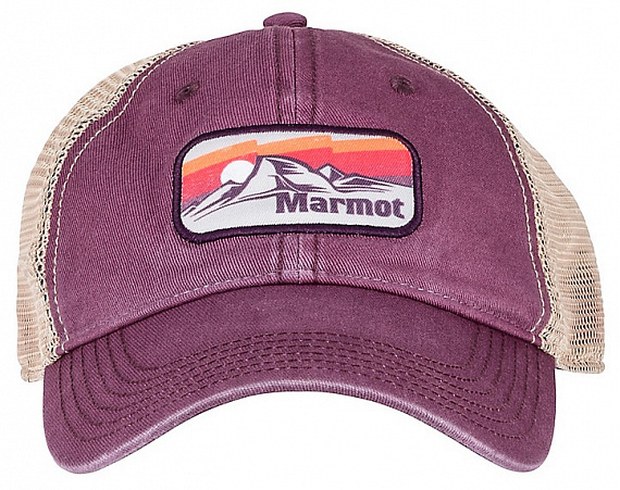 Кепка мужская Marmot Alpine Soft Mesh Trucker Sunsetter Burgundy - Фото 2 большая