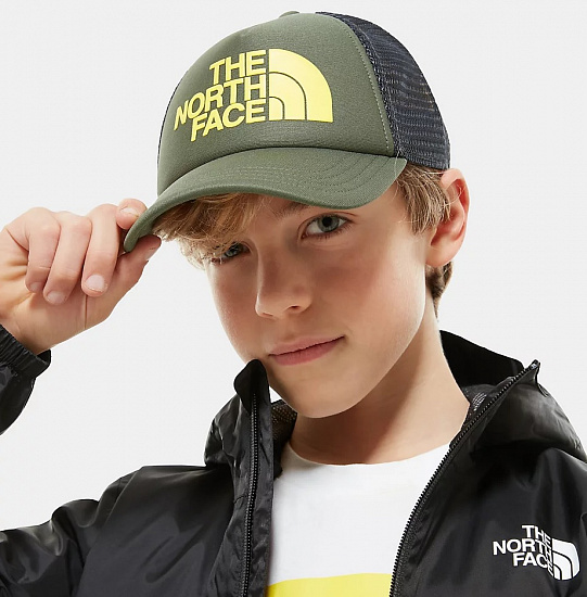 Кепка детская The North Face Logo Trucker Thyme/Lemon - Фото 3 большая