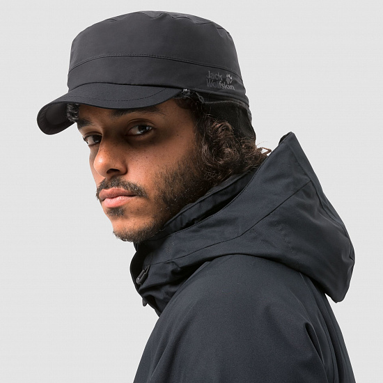 Кепка мужская Jack Wolfskin Texapore Winter Calgary Cap Black - Фото 2 большая