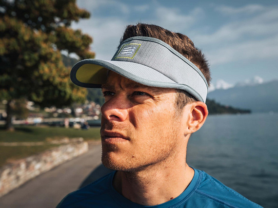 Козырек Compressport Visor Бледно-голубой/Лайм - Фото 3 большая