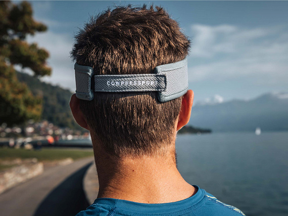 Козырек Compressport Visor Бледно-голубой/Лайм - Фото 5 большая