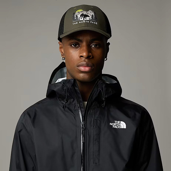Кепка The North Face Embroidered Mudder Trucker New Taupe Green - Фото 3 большая