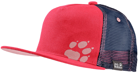 Кепка детская Jack Wolfskin Rib Paw Tulip Red - Фото 1 большая