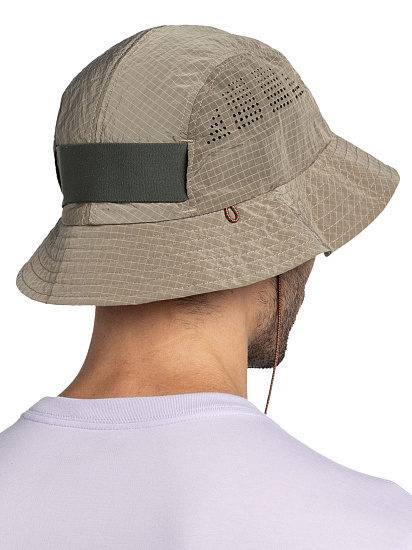Панама Buff Go Bucket Hat Solid Tundra Khaki - Фото 6 большая
