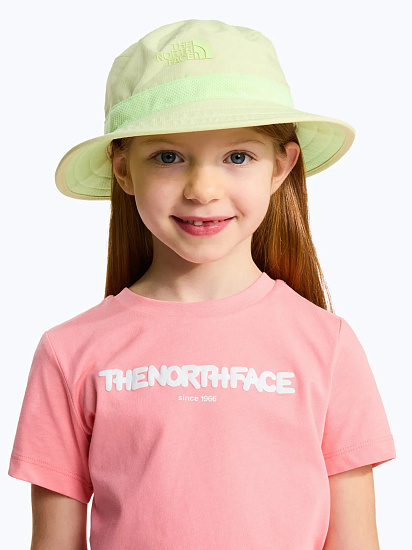 Панама детская The North Face Class V Reversible Lemon Mist Logo Weather Topo Phantom Print - Фото 6 большая