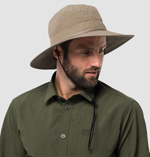 Панама Jack Wolfskin Lakeside Mosquito Sand Dune - Фото 3 большая
