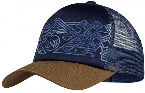 Кепка Buff Trucker Cap Kids Kasai Night Blue - Фото 1 большая
