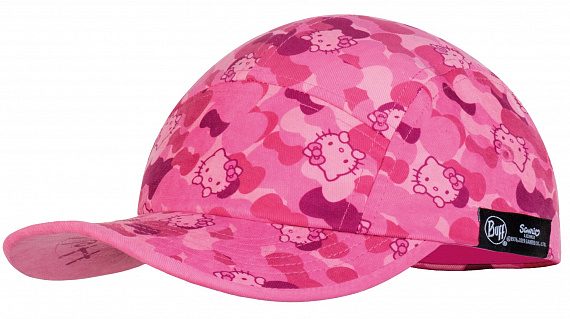 Кепка Buff 5 Panels Cap Kids Hello Kitty Camo Pink - Фото 1 большая