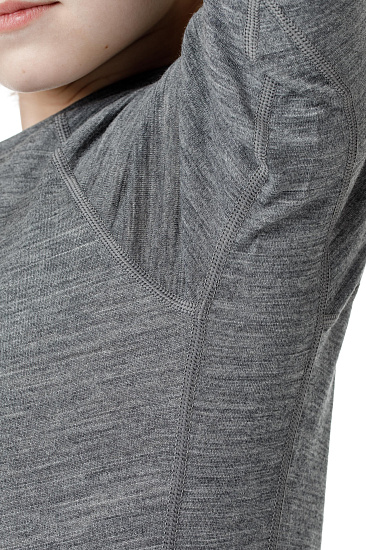 Футболка детская Icebreaker 200 Oasis LS Crewe Gritstone Hthr - Фото 4 большая