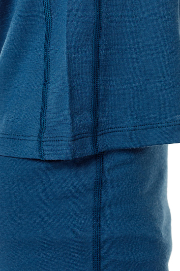 Футболка детская Icebreaker 200 Oasis LS Crewe Prussian Blue/Midnight Navy - Фото 4 большая