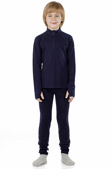 Лонгслив детский Icebreaker 260 Tech LS Half Zip Midnight Navy - Фото 2 большая