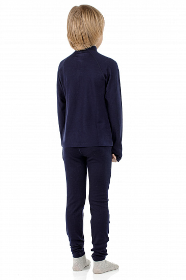 Лонгслив детский Icebreaker 260 Tech LS Half Zip Midnight Navy - Фото 4 большая