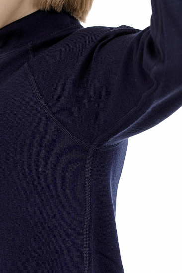 Лонгслив детский Icebreaker 260 Tech LS Half Zip Midnight Navy - Фото 5 большая