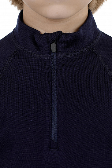 Лонгслив детский Icebreaker 260 Tech LS Half Zip Midnight Navy - Фото 6 большая