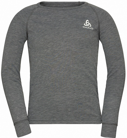 Лонгслив детский Odlo Active Warm Eco Steel Grey Melange - Фото 1 большая