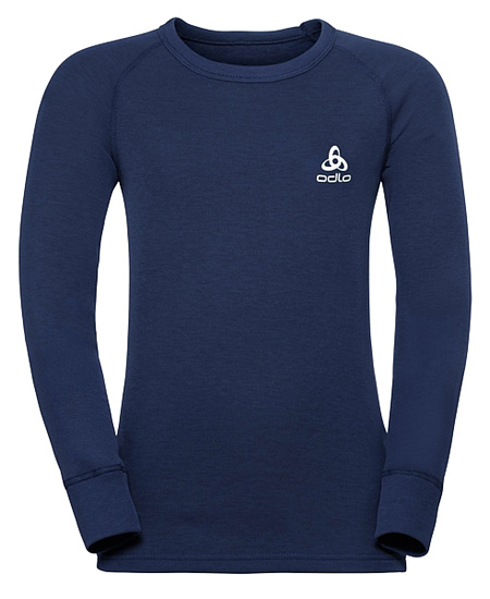 Футболка детская Odlo Top L/S Active Originals Темно синий - Фото 1 большая