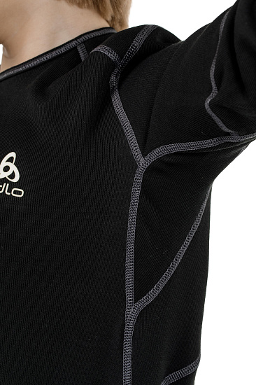 Футболка детская Odlo X-Warm Black - Фото 5 большая