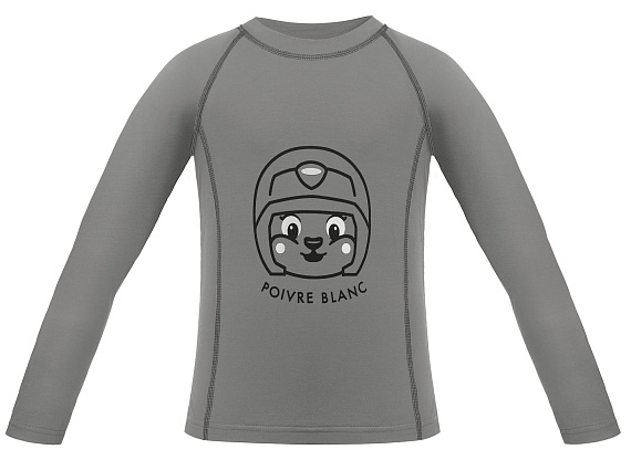 Лонгслив детский Poivre Blanc W20-1840-BBUX Stone Grey Heather - Фото 1 большая