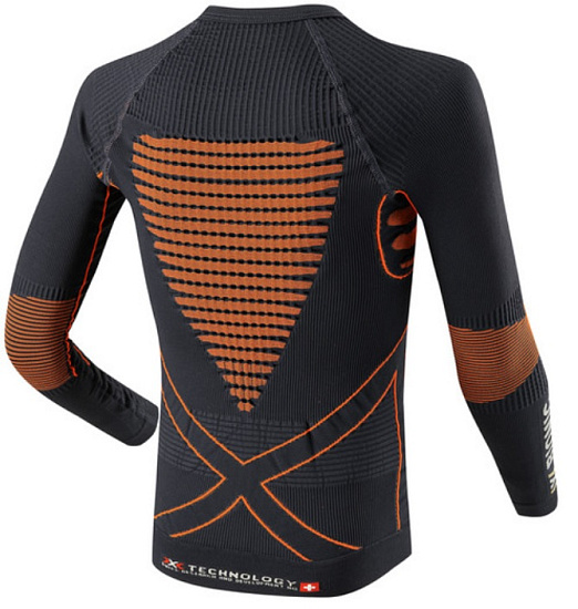 Футболка детская X-Bionic Accumulator UW Black/Orange - Фото 2 большая