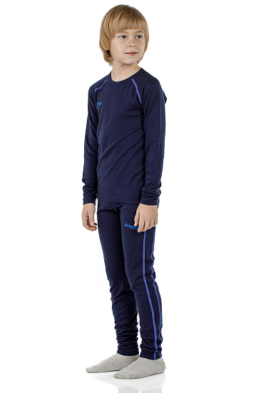 Футболка детская Bergans Akeleie Youth Navy/Warm Cobalt - Фото 5 большая
