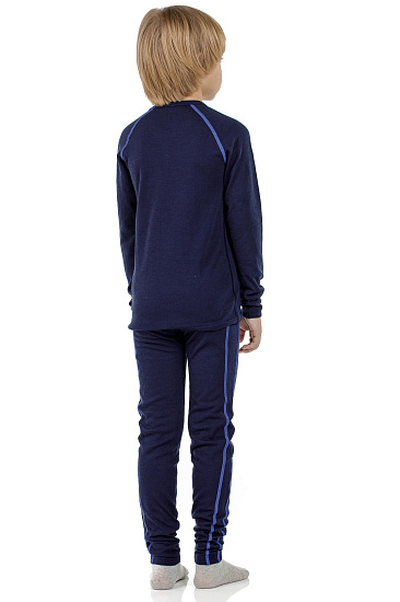 Футболка детская Bergans Akeleie Youth Navy/Warm Cobalt - Фото 6 большая